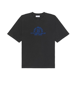 OFF-WHITE Washed Est 13 Skate T-Shirt in Black & Nautic - Black. Size M (also in ).