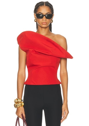 Magda Butrym Sculptural Sleeveless Top in Red - Red. Size 36 (also in ).