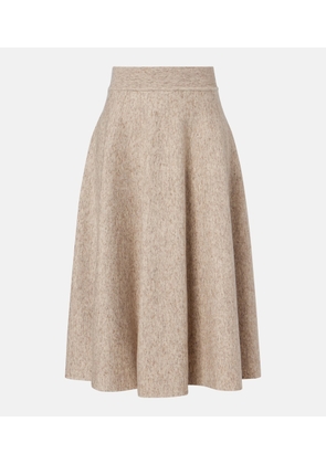 Loro Piana Cashmere, wool, and linen midi skirt