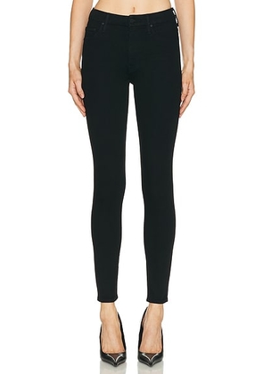 MOTHER High Waisted Looker Jeans in Nighty Night - Black. Size 28 (also in ).