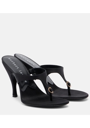 Herbert Levine Kiss And Tell satin thong sandals