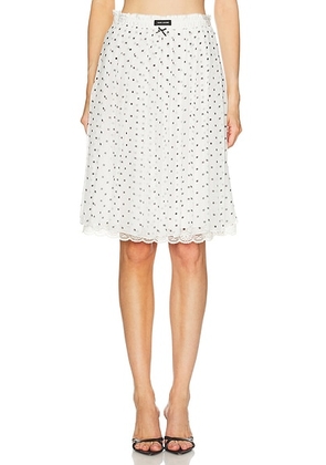 Marc Jacobs Layered Crinkle Chiffon Skirt in White Multi - White. Size 0 (also in 2, 4, 6).