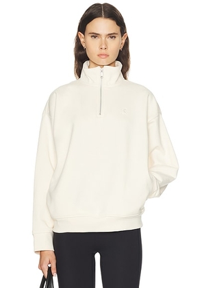 On Club Collective 1/4 Zip Sweatshirt in Dew - Cream. Size XS (also in L, M, S).