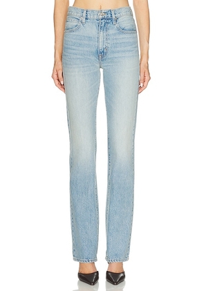 SLVRLAKE Jade High Rise Slim Boot Leg in East Meets West - Blue. Size 25 (also in 30).