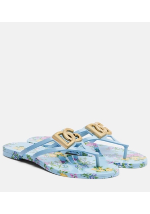 Dolce&Gabbana Floral thong sandals