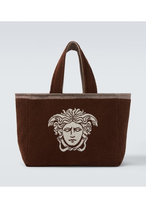 Versace Medusa cotton-terry jacquard tote bag