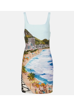 Farm Rio Printed linen minidress