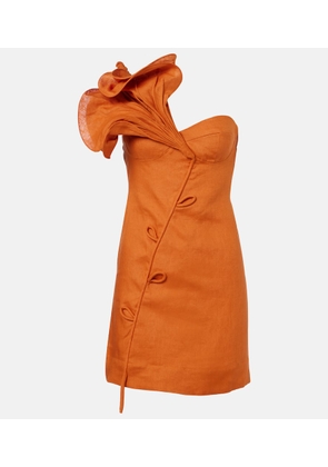 Farm Rio Floral-applique linen mindress