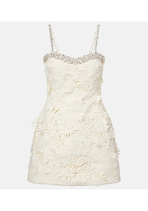 Leo Lin Sophie embellished lace minidress