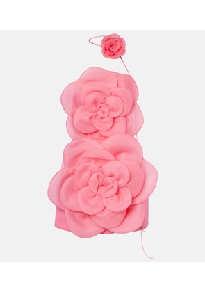 Leo Lin Floret floral-applique bustier dress