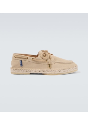 Vilebrequin Suede-trimmed canvas espadrilles