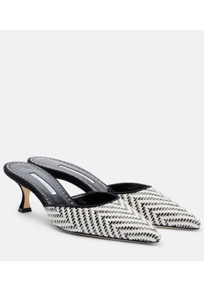Manolo Blahnik BB raffia pumps