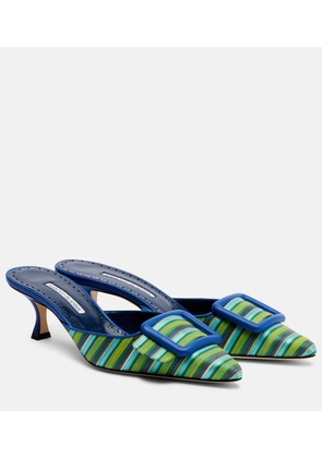 Manolo Blahnik Maysalebi striped mules