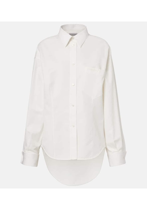 Balenciaga Asymmetric cotton and silk poplin shirt