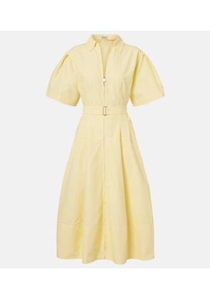 Simkhai Belted cotton-blend shirt dress