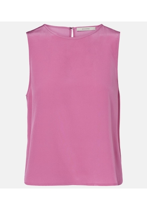 Asceno Sofia silk crepe tank top