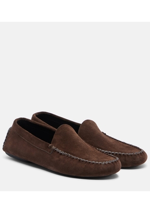 The Row Lucca suede loafers