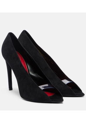 Valentino Garavani Revele suede peep-toe pumps