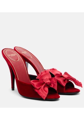 Valentino Garavani Marie A bow-detail velvet mules