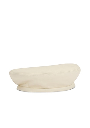 Rowen Rose Beret in Gabardine Beige - Beige. Size all.