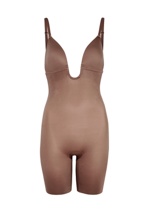 Spanx Suit Your Fancy Open-bust Mid-thigh Bodysuit - Caramel - M (UK12 / M)