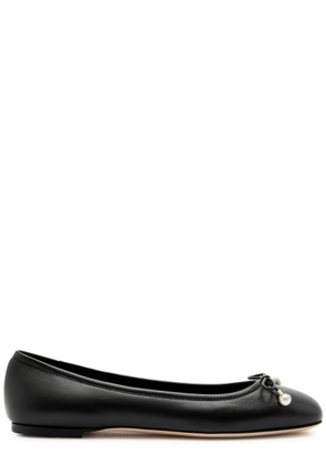 Jimmy Choo Elme Embellished Leather Ballet Flats - Black - 41 (IT41 / UK8)