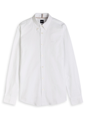 Boss Logo-embroidered Cotton Shirt - White - L