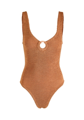 Hunza G Celine Crinkle Swimsuit - Brown - One Size