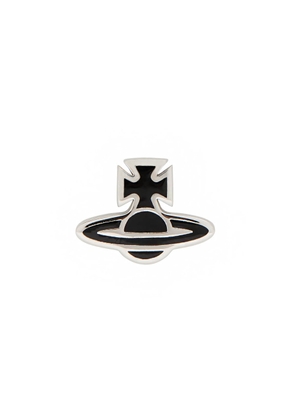 Vivienne Westwood Romina orb Enamelled Stud Earring - Black - One Size
