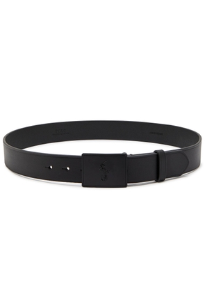 Polo Ralph Lauren Logo-plaque Leather Belt - Black - 90 (S)
