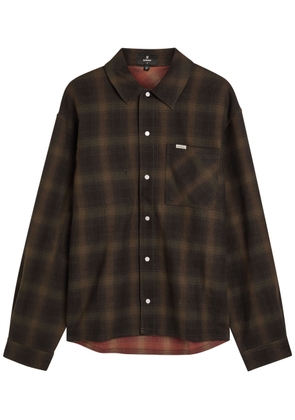 Represent Reversible Plaid Cotton Shirt - Black - L