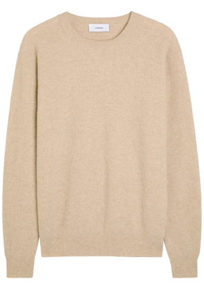 Lardini Ribbed Wool and Cashmere-blend Jumper - Beige - L