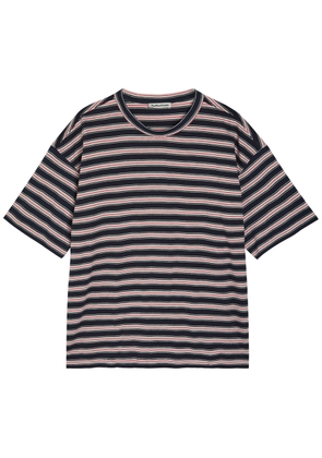 Ymc Striped Cotton T-shirt - Navy - L
