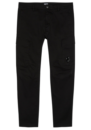 C.P. Company Straight-leg Stretch-cotton Cargo Trousers - Black - M