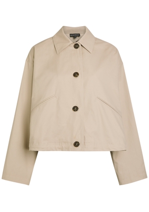 Emporio Armani Cotton-twill Jacket - Light Brown - 42 (UK10 / S)