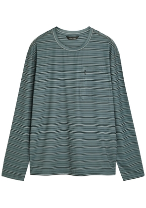 Hiking Patrol Striped Stretch-jersey T-shirt - Navy - M