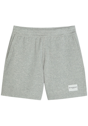 Givenchy Logo Cotton Shorts - Light Grey - XL