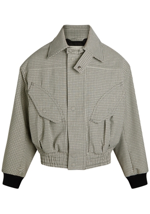Dries Van Noten Vaas Houndstooth Woven Jacket - Grey - S