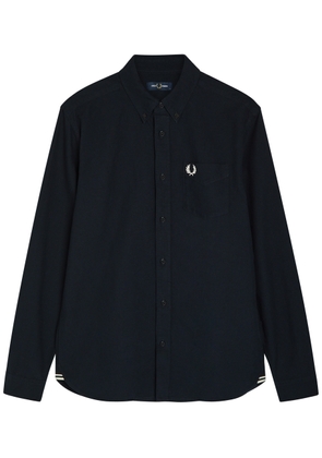 Fred Perry Oxford Logo-embroidered Cotton Shirt - Navy - M