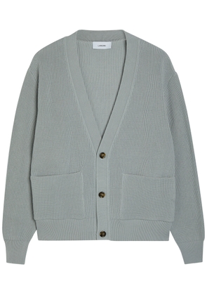 Lardini V-neck Knit Cotton Cardigan - Light Blue - M