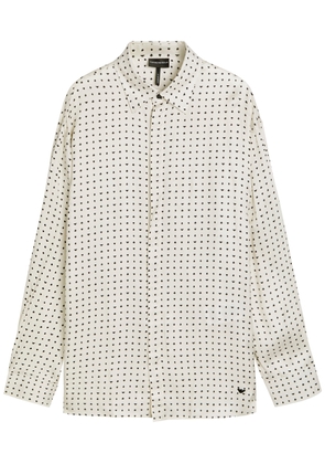 Emporio Armani Patterned Satin Shirt - White - S