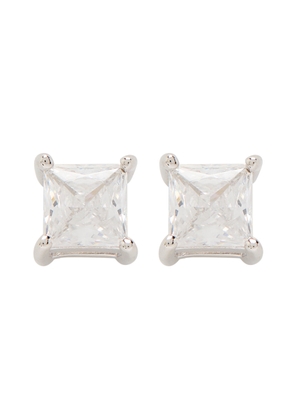 Cernucci Iced Micro Square Sterling Silver Stud Earrings - One Size