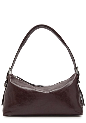 Lemaire Belted Baguette Leather Shoulder bag - Dark Brown - One Size