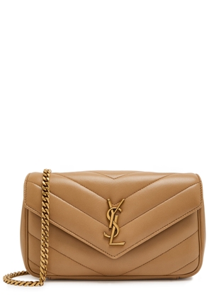 Saint Laurent Loulou Small Quilted Leather Shoulder bag - Tan - One Size