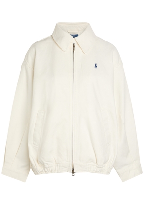 Polo Ralph Lauren Logo-embroidered Twill Jacket - Cream - S (UK8-10 / S)