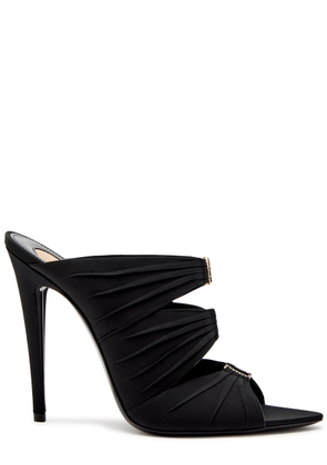 Saint Laurent Emilie 110 Satin-crepe Mules - Black - 40 (IT40 / UK7)