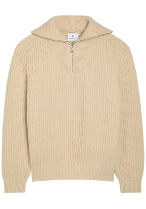 Anine Bing Sammy Ribbed Knit Jumper - Beige - XS (UK6 / XS)