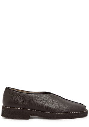 Lemaire Grained Leather Loafers - Dark Brown - 38 (IT38 / UK5)