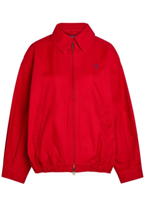 Polo Ralph Lauren Logo-embroidered Twill Jacket - Red - XL (UK16 / XL)
