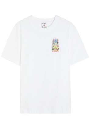 Casablanca Landscape Printed Cotton T-shirt - White - S
